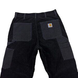 Carhartt WIP Work In Progress Single Knee Corduroy Carpenter Pants Mens 32 Black